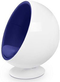 Ball Chair Blue/White/Medium image.