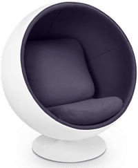 Ball Chair Deep Purple /White/Medium image.