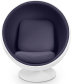 Ball Chair Deep Purple /White/Large image.
