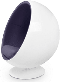 Ball Chair Deep Purple /White/Medium image.