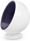 Ball Chair Deep Purple /White/Large image.