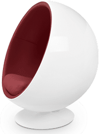 Ball Chair Deep Red/White/Large image.