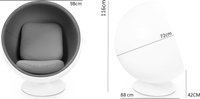 Ball Chair Charcoal Grey/White/Medium image.