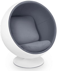 Ball Chair Charcoal Grey/White/Medium image.