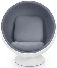 Ball Chair Charcoal Grey/White/Medium image.