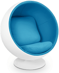 Ball Chair Moroccan Blue/White/Medium image.
