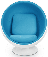 Ball Chair Moroccan Blue/White/Medium image.