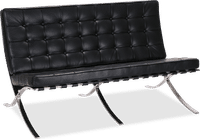 Barcelona 2 Seat Sofa Black  image.