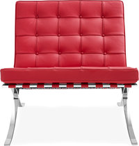 Barcelona Chair Italian Leather/Red image.