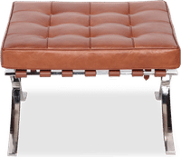 Barcelona Stool  Premium Leather/Camel image.