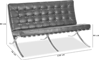 Barcelona 2 Seat Sofa Camel image.