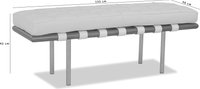 Barcelona 2 seater Bench White/Walnut image.