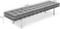 Barcelona 3 Seater Bench Black/Walnut image.