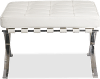 Barcelona Stool  Premium Leather/White image.
