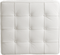 Barcelona Stool  Premium Leather/White image.