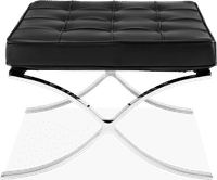 Barcelona Stool  Italian Leather/Black  image.