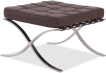 Barcelona Stool  Italian Leather/Dark Brown image.