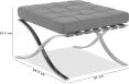 Barcelona Stool  Premium Leather/Black  image.