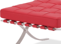 Barcelona Stool  Italian Leather/Red image.