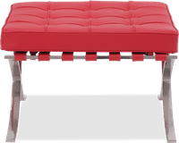 Barcelona Stool  Italian Leather/Red image.