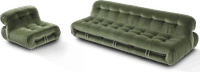 Soriana Style Sofa 3 Seat Bottle Green Velvet image.