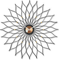 Sunflower Style Wall Clock  Black image.