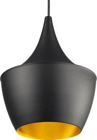 Beat Pendant Light - Fat Black / Gold image.