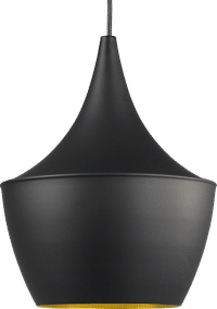 Beat Pendant Light - Fat Black / Gold image.