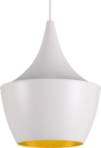 Beat Pendant Light - Fat White / Gold image.