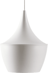 Beat Pendant Light - Fat White / Gold image.