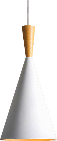 Beat Pendant Light - Tall - Woody White / Gold image.