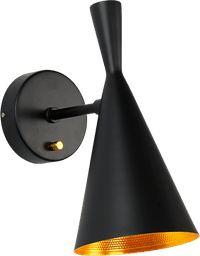 Beat Wall Light Black / Gold image.