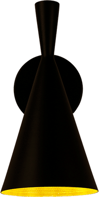 Beat Wall Light Black / Gold image.