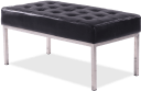 Knoll 2 seats  bench Premium Leather/Black  image.