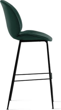 Beetle Style Barstool - Full Upholstered Velvet Bottle Green Velvet/Black image.