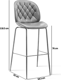 Beetle Style Barstool - Antique Brown Antique Brown/Black image.