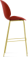 Beetle Style Barstool Red/Gold image.