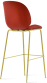 Beetle Style Barstool Red/Gold image.