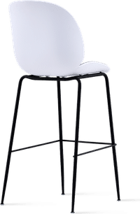 Beetle Style Barstool - Half Upholstered Grey/Black image.