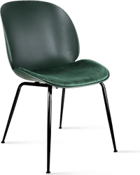 Beetle Style Dining Chair Bottle Green Velvet/Black image.