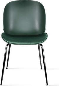 Beetle Style Dining Chair Bottle Green Velvet/Black image.
