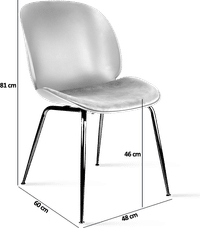 Beetle Style Dining Chair Bottle Green Velvet/Black image.