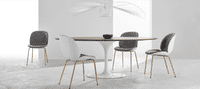 Beetle Style - Half Upholstered Grey/Black image.