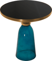 Bell Side Table - Glass Dark Blue image.