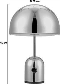 Bell Style Table Lamp Silver image.