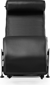 LC4 Style Chaise Longue Premium Leather/Black image.