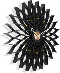 Sunflower Style Wall Clock  Black image.