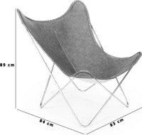 Butterfly Chair Without throw/Black  image.