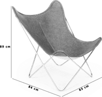 Butterfly Chair With throw/Black  image.