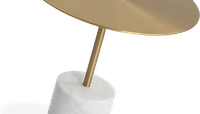 Calibre Coffee Table - Large White Marble/Brushed Brass image.